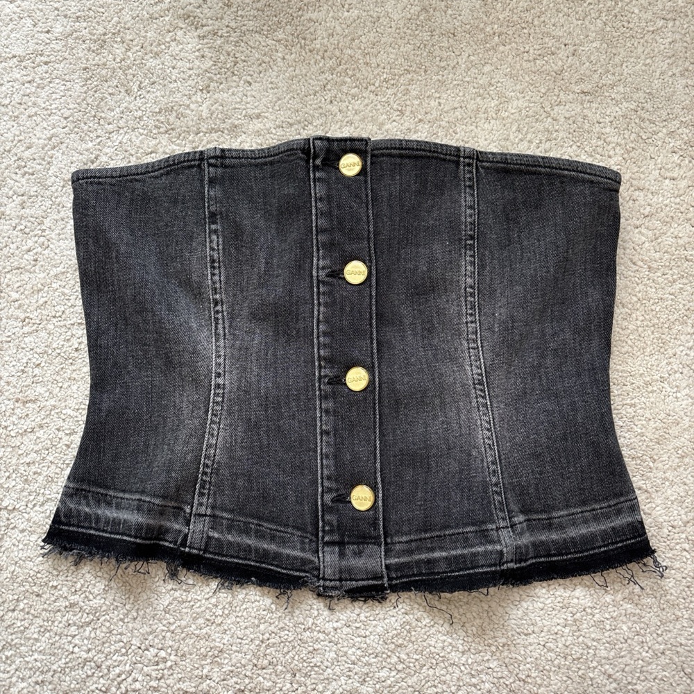Ganni Washed Denim Top